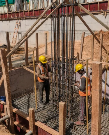 PG construction near Acharya College Bangalore for Santhosh by Brightline Design
